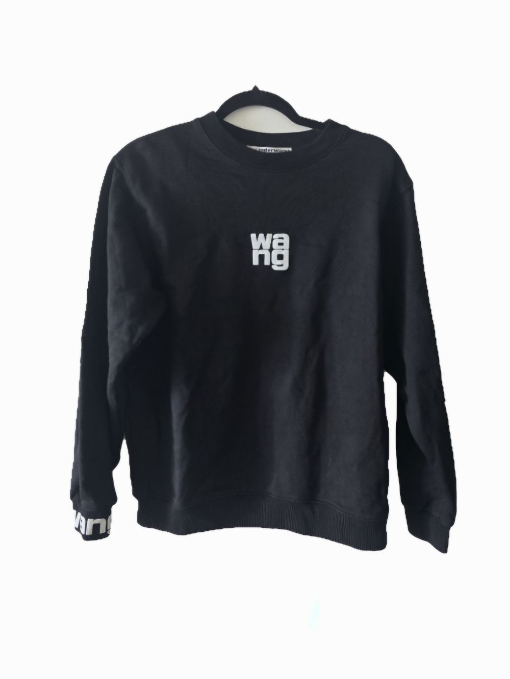Alexander Wang Black Crewneck with White Logo